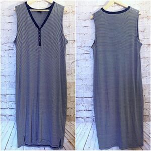 J. Crew striped sleeveless midi dress